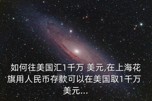 如何往美國匯1千萬 美元,在上?；ㄆ煊萌嗣駧糯婵羁梢栽诿绹?千萬 美元...