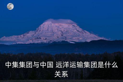 中集集團(tuán)與中國(guó) 遠(yuǎn)洋運(yùn)輸集團(tuán)是什么關(guān)系