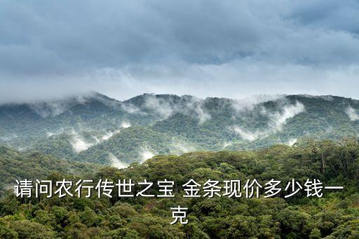 請(qǐng)問農(nóng)行傳世之寶 金條現(xiàn)價(jià)多少錢一克