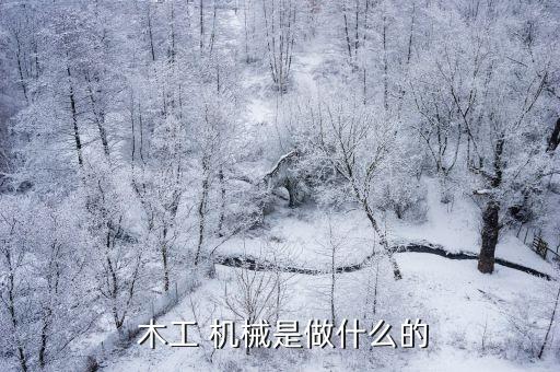  木工 機械是做什么的