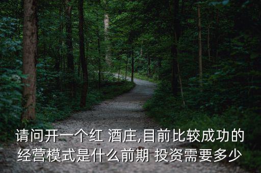 請(qǐng)問(wèn)開(kāi)一個(gè)紅 酒莊,目前比較成功的經(jīng)營(yíng)模式是什么前期 投資需要多少