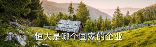  恒大是哪個(gè)國家的企業(yè)