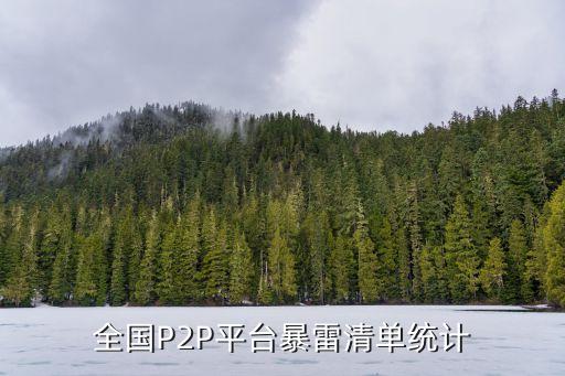 全國P2P平臺暴雷清單統(tǒng)計(jì)