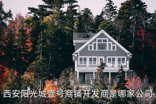 西安陽(yáng)光城壹號(hào)商鋪開發(fā)商是哪家公司