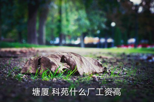 塘廈 科苑什么廠(chǎng)工資高