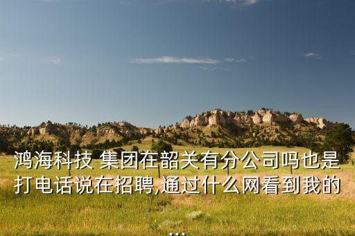 鴻?？萍?集團在韶關有分公司嗎也是打電話說在招聘,通過什么網(wǎng)看到我的...