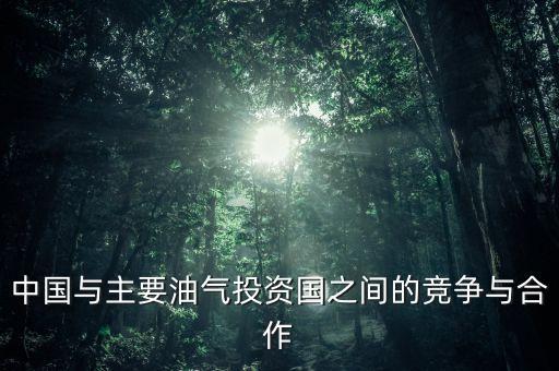中國與主要油氣投資國之間的競(jìng)爭(zhēng)與合作