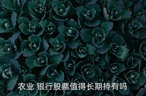 農業(yè) 銀行股票值得長期持有嗎