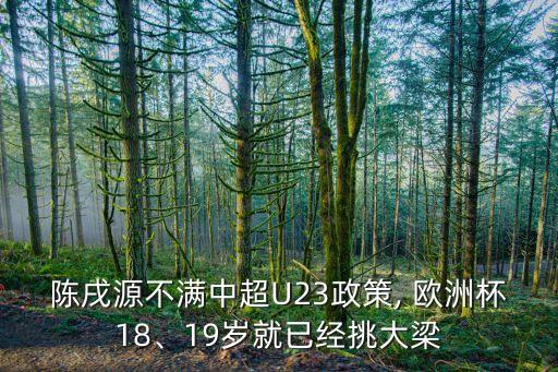 陳戌源不滿中超U23政策, 歐洲杯18、19歲就已經(jīng)挑大梁