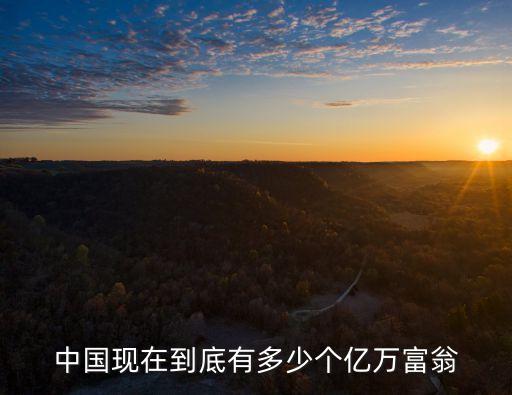 中國現(xiàn)在到底有多少個(gè)億萬富翁