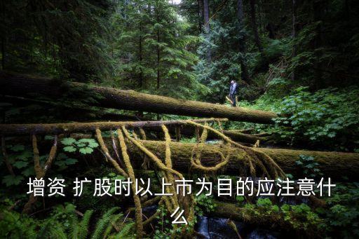  增資 擴(kuò)股時以上市為目的應(yīng)注意什么