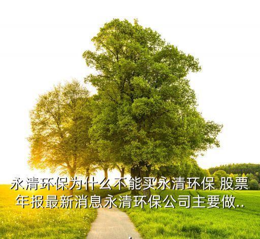 永清環(huán)保為什么不能買(mǎi)永清環(huán)保 股票年報(bào)最新消息永清環(huán)保公司主要做...