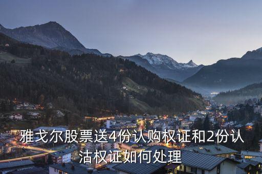  雅戈爾股票送4份認(rèn)購權(quán)證和2份認(rèn)沽權(quán)證如何處理