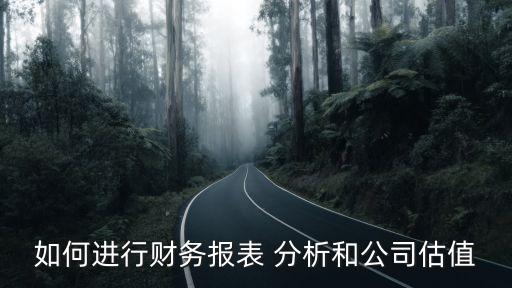 如何進行財務報表 分析和公司估值