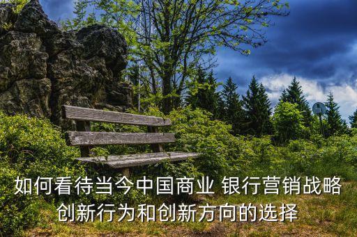 如何看待當(dāng)今中國(guó)商業(yè) 銀行營(yíng)銷(xiāo)戰(zhàn)略創(chuàng)新行為和創(chuàng)新方向的選擇