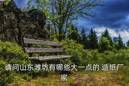 請(qǐng)問(wèn)山東濰坊有哪些大一點(diǎn)的 造紙廠家