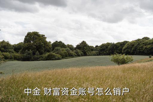 中金 財(cái)富資金賬號(hào)怎么銷(xiāo)戶