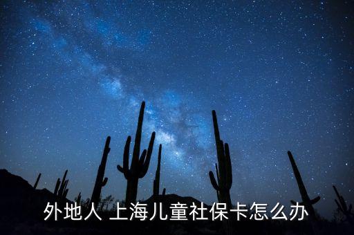 外地人 上海兒童社?？ㄔ趺崔k