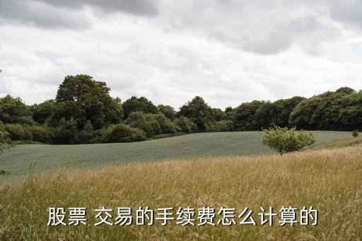 股票交易傭金怎么算,股票買(mǎi)賣(mài)交易費(fèi)用怎樣計(jì)算