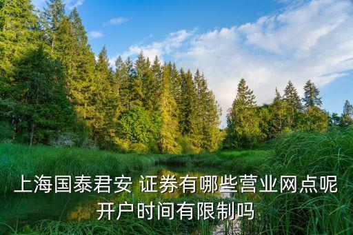 上海國(guó)泰君安 證券有哪些營(yíng)業(yè)網(wǎng)點(diǎn)呢開(kāi)戶時(shí)間有限制嗎