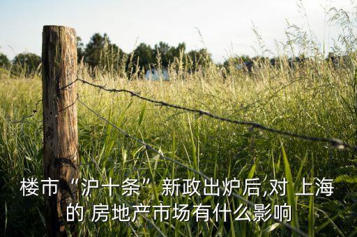 樓市“滬十條”新政出爐后,對 上海的 房地產(chǎn)市場有什么影響