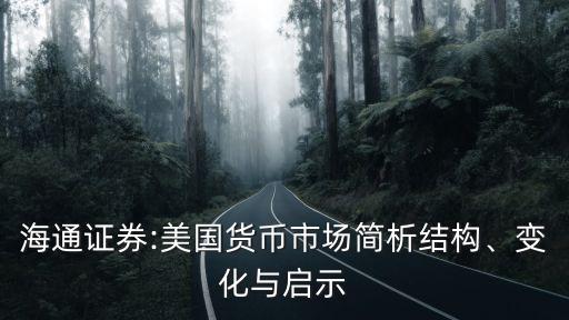 海通證券:美國貨幣市場簡析結(jié)構(gòu)、變化與啟示