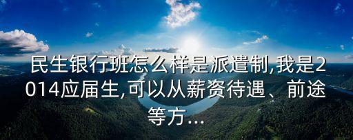  民生銀行班怎么樣是派遣制,我是2014應(yīng)屆生,可以從薪資待遇、前途等方...