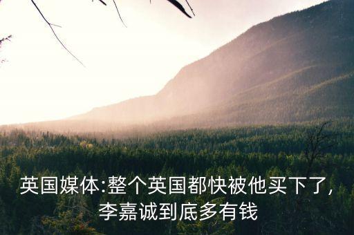 英國(guó)媒體:整個(gè)英國(guó)都快被他買(mǎi)下了, 李嘉誠(chéng)到底多有錢(qián)