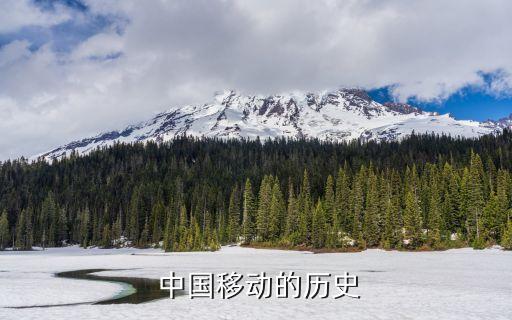  中國移動(dòng)的歷史