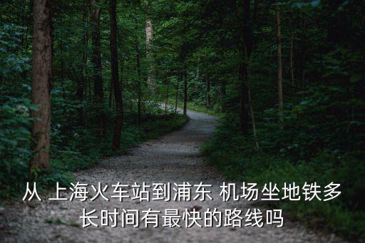 從 上?；疖囌镜狡謻| 機場坐地鐵多長時間有最快的路線嗎