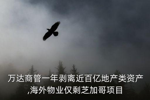  萬(wàn)達(dá)商管一年剝離近百億地產(chǎn)類(lèi)資產(chǎn),海外物業(yè)僅剩芝加哥項(xiàng)目