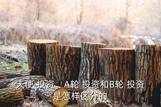 天使 投資、A輪 投資和B輪 投資是怎樣區(qū)分的
