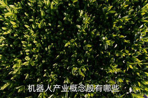 機器人產(chǎn)業(yè)概念股有哪些