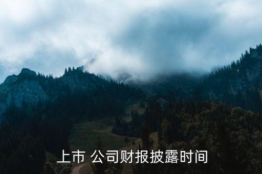  上市 公司財(cái)報(bào)披露時間