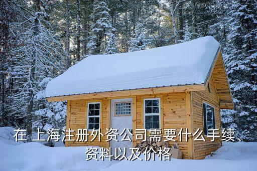 在 上海注冊(cè)外資公司需要什么手續(xù)、資料以及價(jià)格