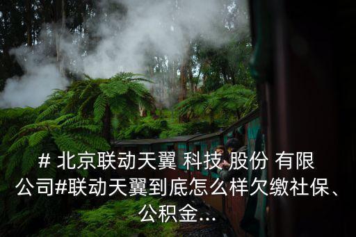 # 北京聯(lián)動(dòng)天翼 科技 股份 有限公司#聯(lián)動(dòng)天翼到底怎么樣欠繳社保、公積金...