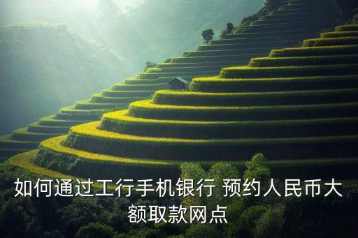 如何通過工行手機銀行 預約人民幣大額取款網(wǎng)點