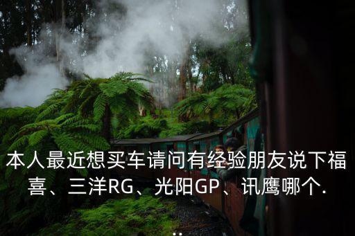 本人最近想買車請問有經(jīng)驗(yàn)朋友說下福喜、三洋RG、光陽GP、訊鷹哪個...