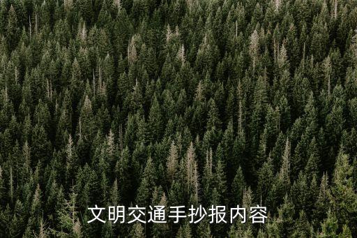 文明交通手抄報內容