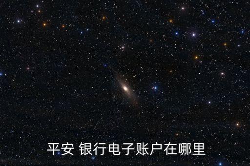  平安 銀行電子賬戶(hù)在哪里