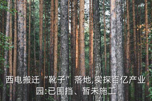 西電搬遷“靴子”落地,實探百億產(chǎn)業(yè)園:已圍擋、暫未施工