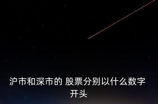 滬市和深市的 股票分別以什么數(shù)字 開(kāi)頭