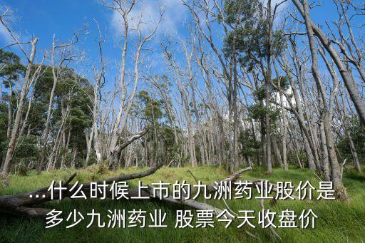 ...什么時(shí)候上市的九洲藥業(yè)股價(jià)是多少九洲藥業(yè) 股票今天收盤(pán)價(jià)