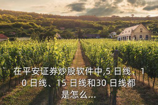 在平安證券炒股軟件中,5 日線、10 日線、15 日線和30 日線都是怎么...