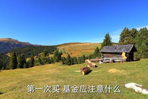 第一次買 基金應注意什么