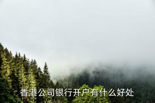 香港公司銀行開(kāi)戶有什么好處
