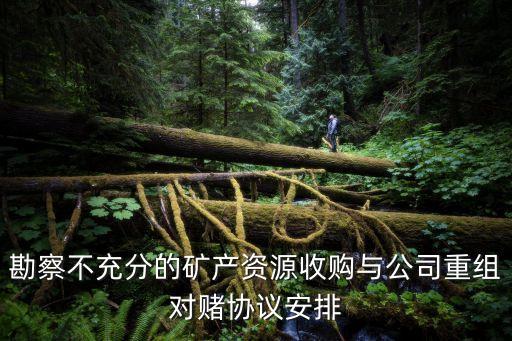 勘察不充分的礦產(chǎn)資源收購與公司重組對(duì)賭協(xié)議安排