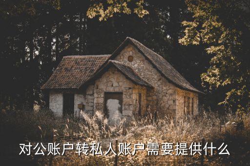 對(duì)公賬戶轉(zhuǎn)私人賬戶需要提供什么