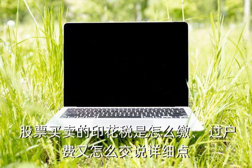  股票買賣的印花稅是怎么繳、 過戶費(fèi)又怎么交說詳細(xì)點(diǎn)
