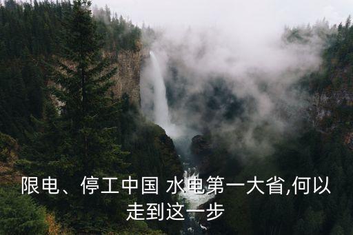 限電、停工中國 水電第一大省,何以走到這一步